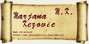 Marjana Kezović vizit kartica